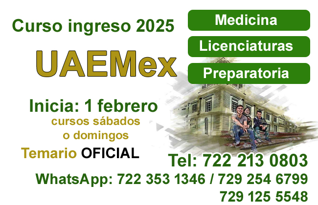 examen ingreso uaemex 2025 UNAM IPN PAA